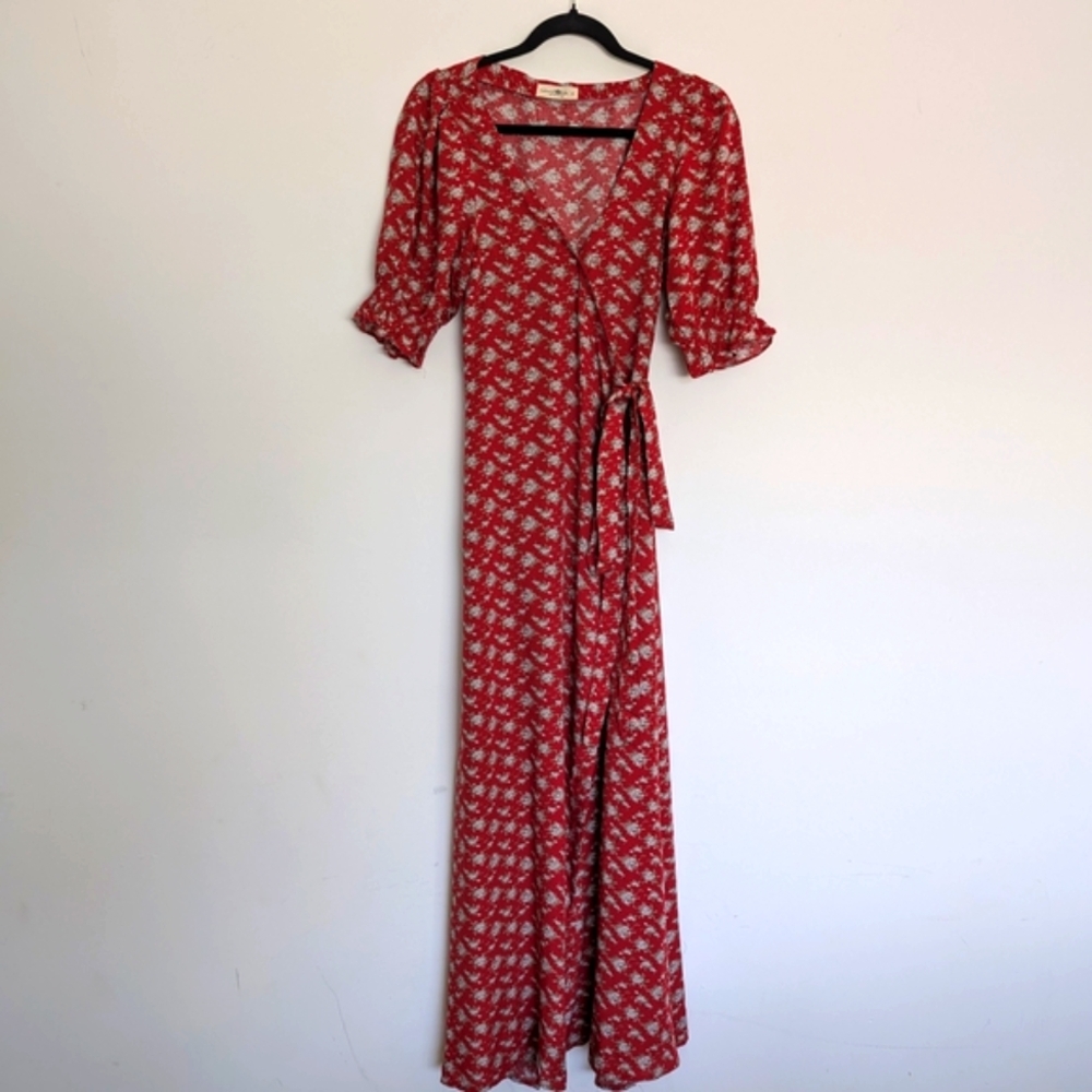 Boho Floral Wrap Dress
